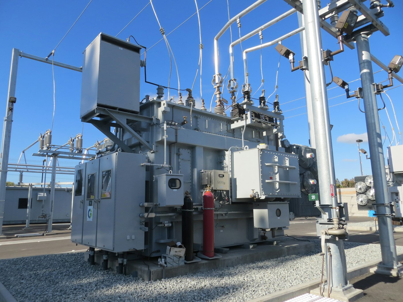 Electrical substation with transformers and high-voltage equipment, representing the TDU infrastructure that delivers power to Texas businesses.